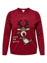 CARMAKOMA CARXMAS LS O-NECK MIX DETAIL BOX KNT