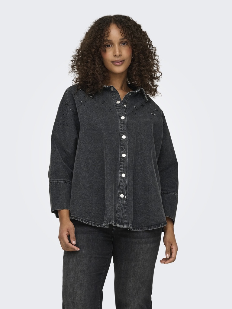 CARMAKOMA CARGRACE 3/4 EMBELLISH DNM SHIRT