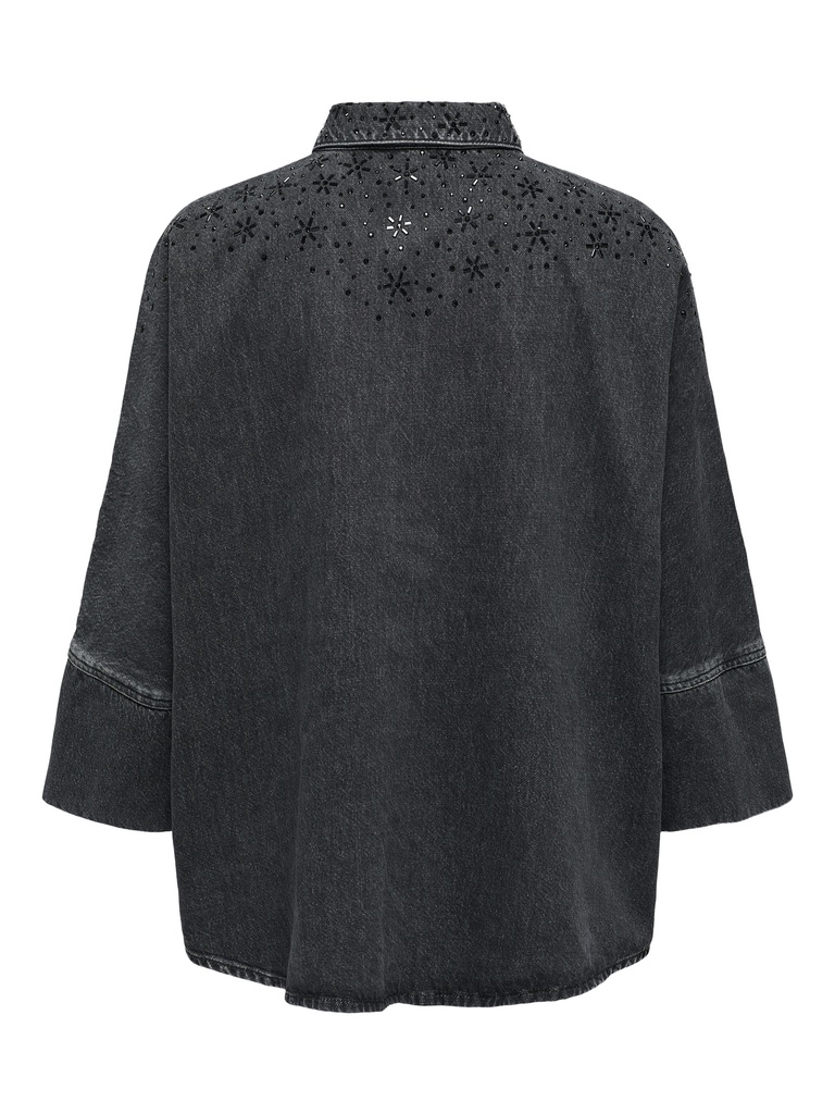 CARMAKOMA CARGRACE 3/4 EMBELLISH DNM SHIRT