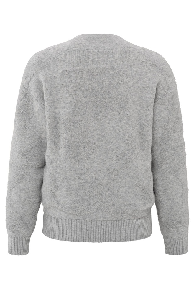 YAYA col V motif texturé medium grey