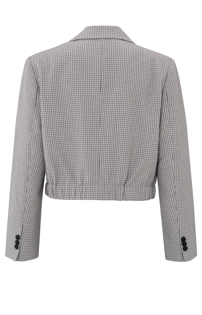 YAYA Blazer court à carreaux