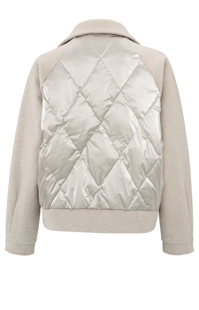 YAYA Veste courte à détails matelassés Pumice stone
