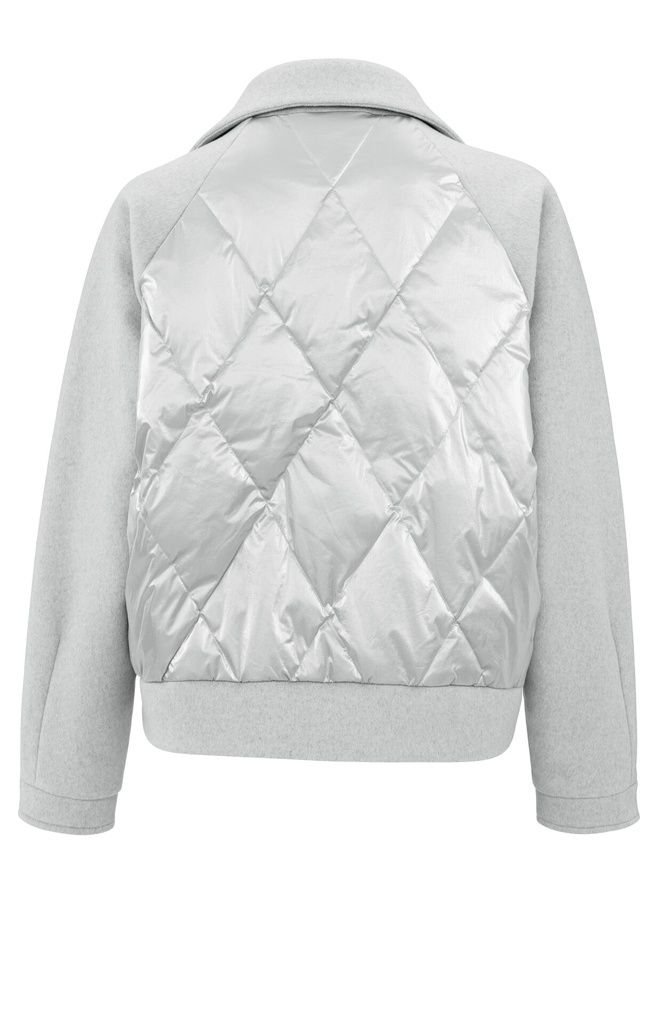 YAYA Veste courte à détails matelassés Medium grey