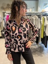 VILAGALLO Chemise beige animal print