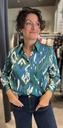VILAGALLO Flor ikat verde