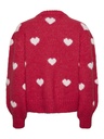 PIECES PCRINA LS O-NECK HEART KNIT BC QX