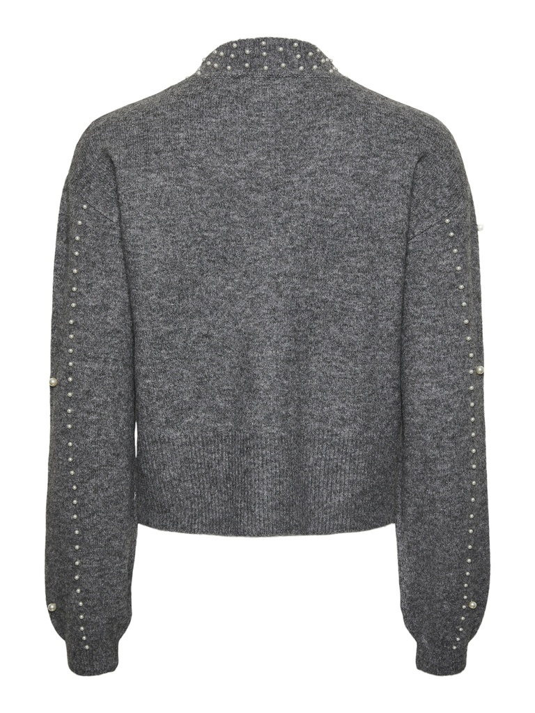 PIECES PCREA LS HIGH NECK PEARL KNIT BC QX