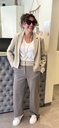 YAYA Jersey wide leg trousers with contrast waitband 