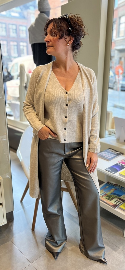 YAYA Long cardigan with gilet 