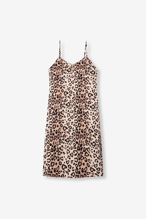 ALIX Woven twill leopard camisol dress