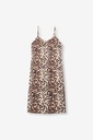 ALIX Woven twill leopard camisol dress