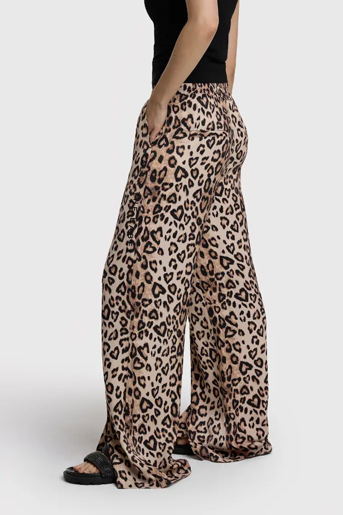 ALIX Woven twill leopard pants