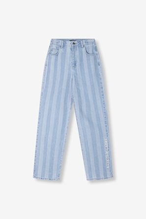 Alix the label Woven stripe denim pants