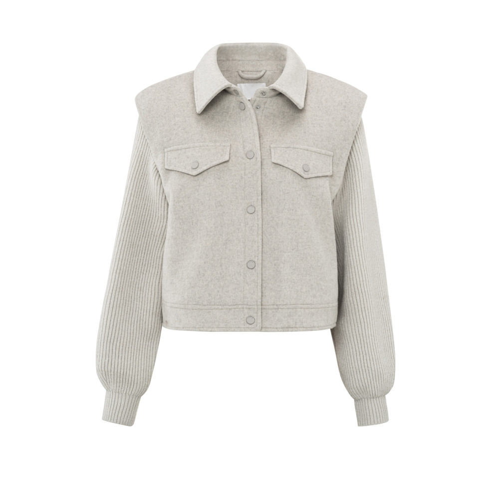 YAYA Veste courte oversize beige