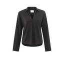 YAYA Jersey v-neck top anthracite