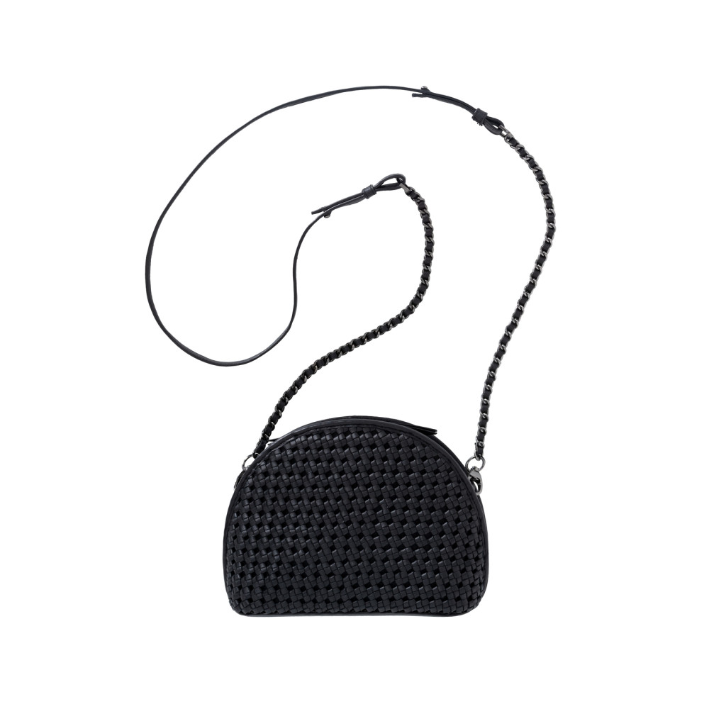 YAYA Sac en cuir oval en bandoulière avec anse ajustable