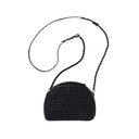 YAYA Sac en cuir oval en bandoulière avec anse ajustable