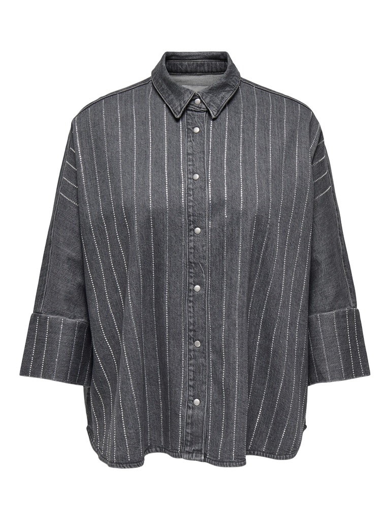 CARMAKOMA CARGRACE RHINESTONE DNM SHIRT 
