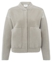 YAYA Knitted bomber jacket with nubuck detail