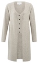 YAYA Long cardigan with gilet 