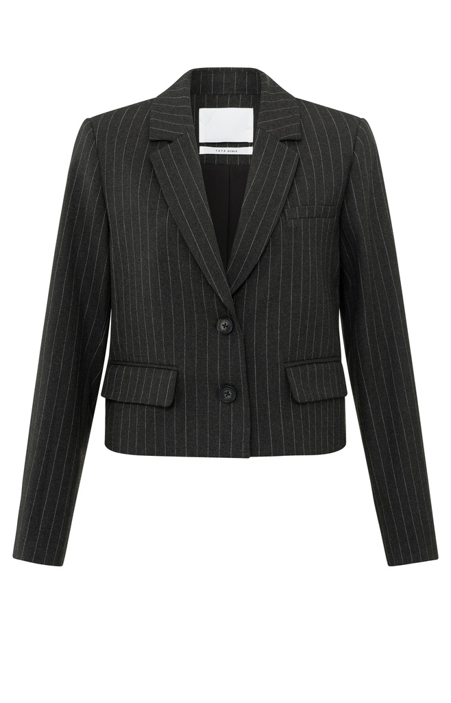 YAYA Short soft pinstripe blazer