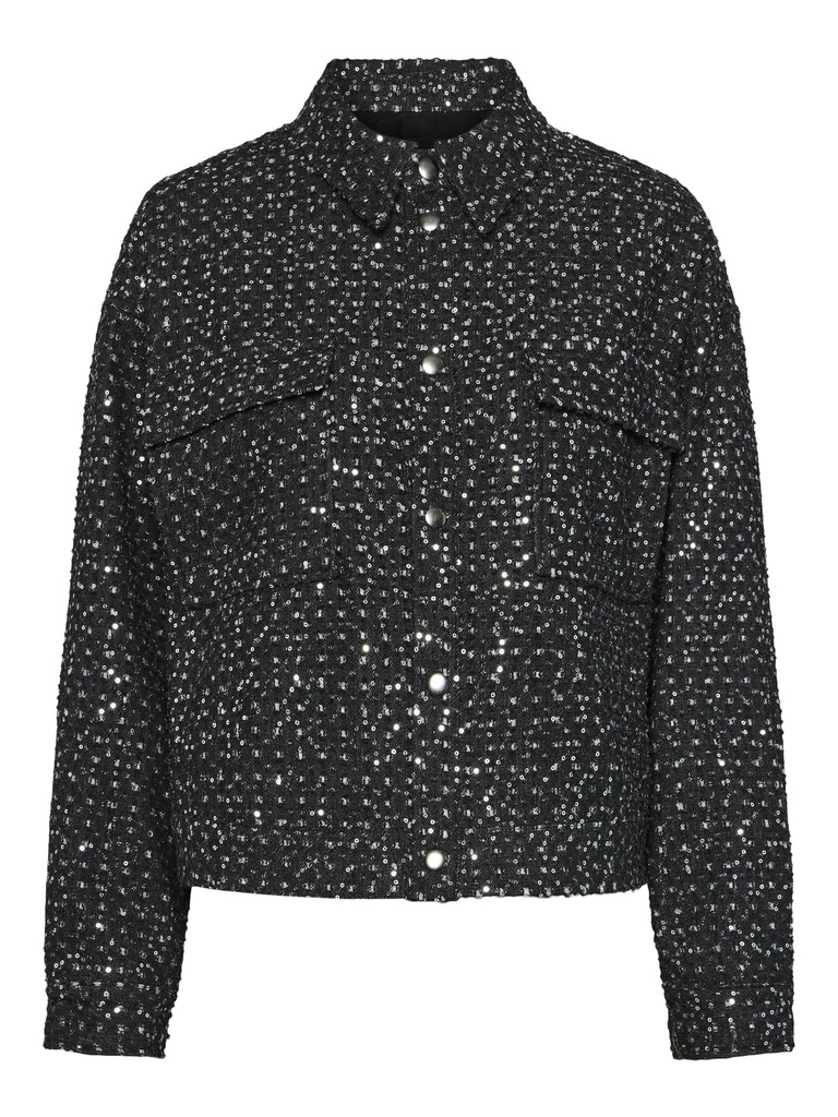 PIECES PCROBERTA LS SEQUINS DENIM JACKET QX