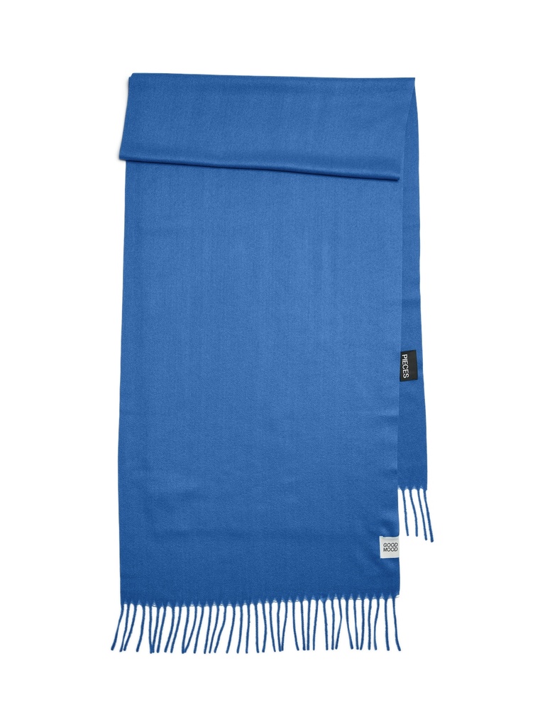 PIECES PCRASMIN LONG SCARF W. PATCH BC BLUE