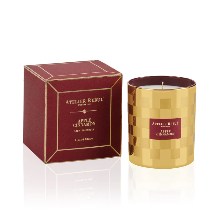 ATELIER REBUL APPLE CINNAMON SCENTED CANDLE 210 G NEW YEAR 2025