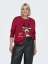 CARMAKOMA CARXMAS LS O-NECK MIX DETAIL BOX KNT