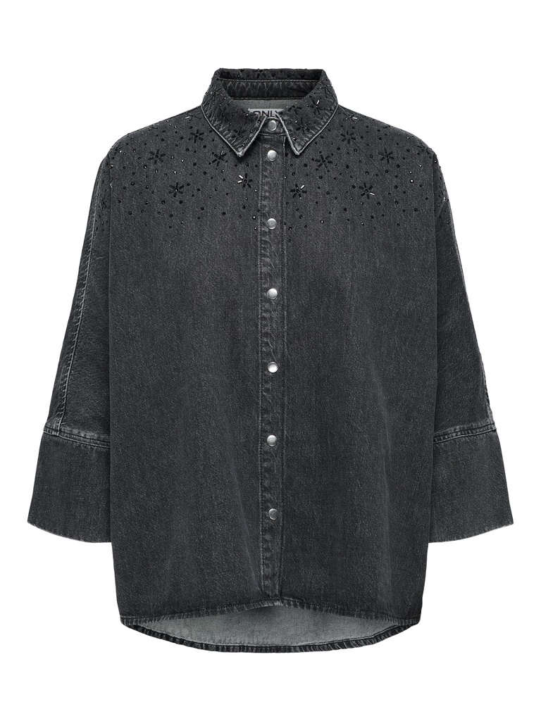 CARMAKOMA CARGRACE 3/4 EMBELLISH DNM SHIRT