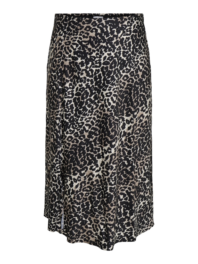 CARMAKOMA CARDOMINA SATIN CALF SKIRT WVN LEOPARD