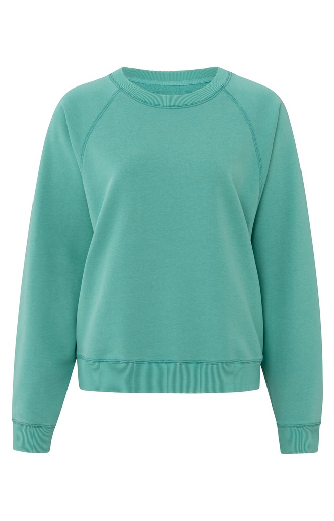 YAYA Sweat col rond pool blue