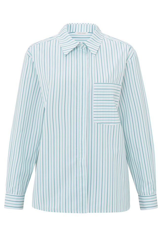 YAYA Chemise rayures lagoon blue