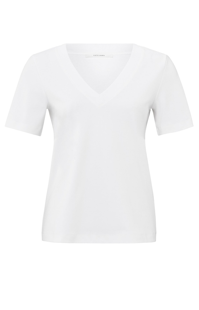 YAYA t-shirt col V blanc