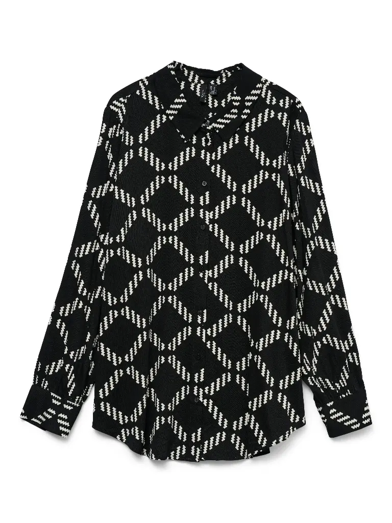 VERO MODA CURVE VMCBRINA L/S SHIRT WVN BTQ GA CUR