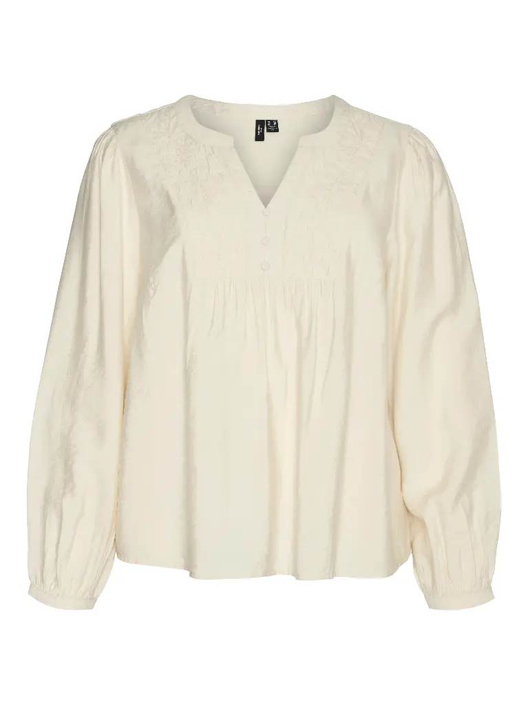 VERO MODA CURVE VMCKARI LS TOP WVN GA CUR