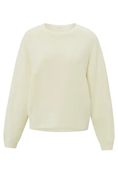 YAYA Pull doux à surpiqûres crème