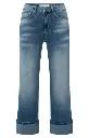 YAYA Jeans taille mi-haute avec revers