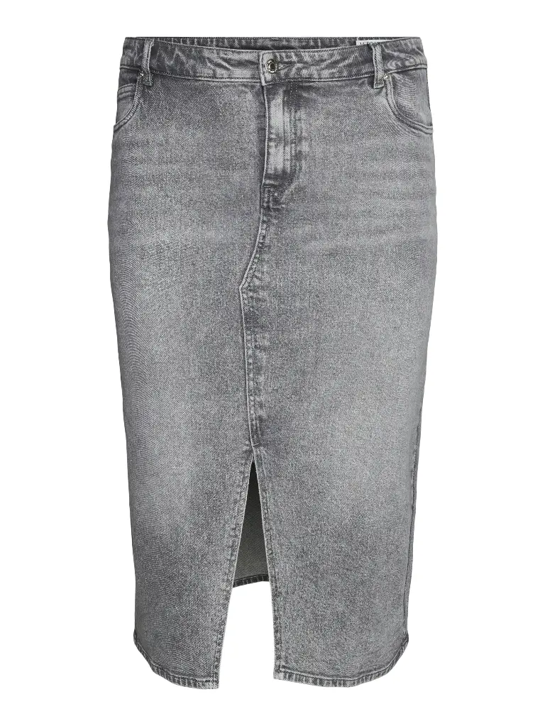 VERO MODA CURVE VMCVERI HR CALF DENIM SKIRT GA MIX CUR (44)