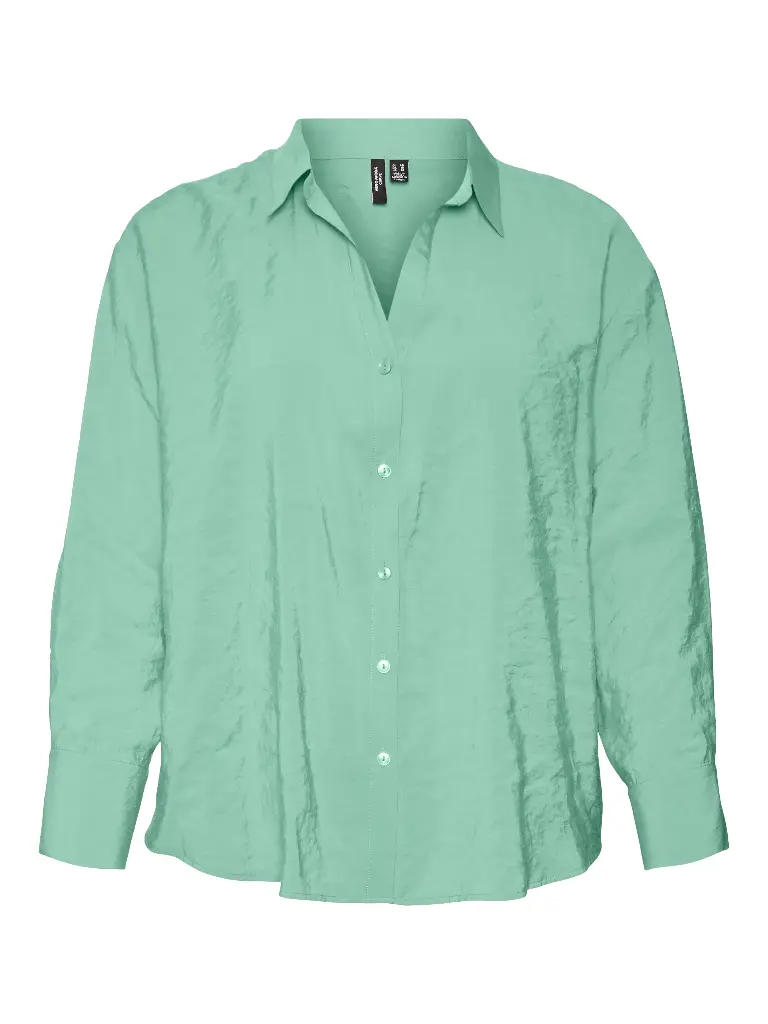 VERO MODA CURVE VMQUEENY LS OVERSIZE SHIRT WVN GA CUR