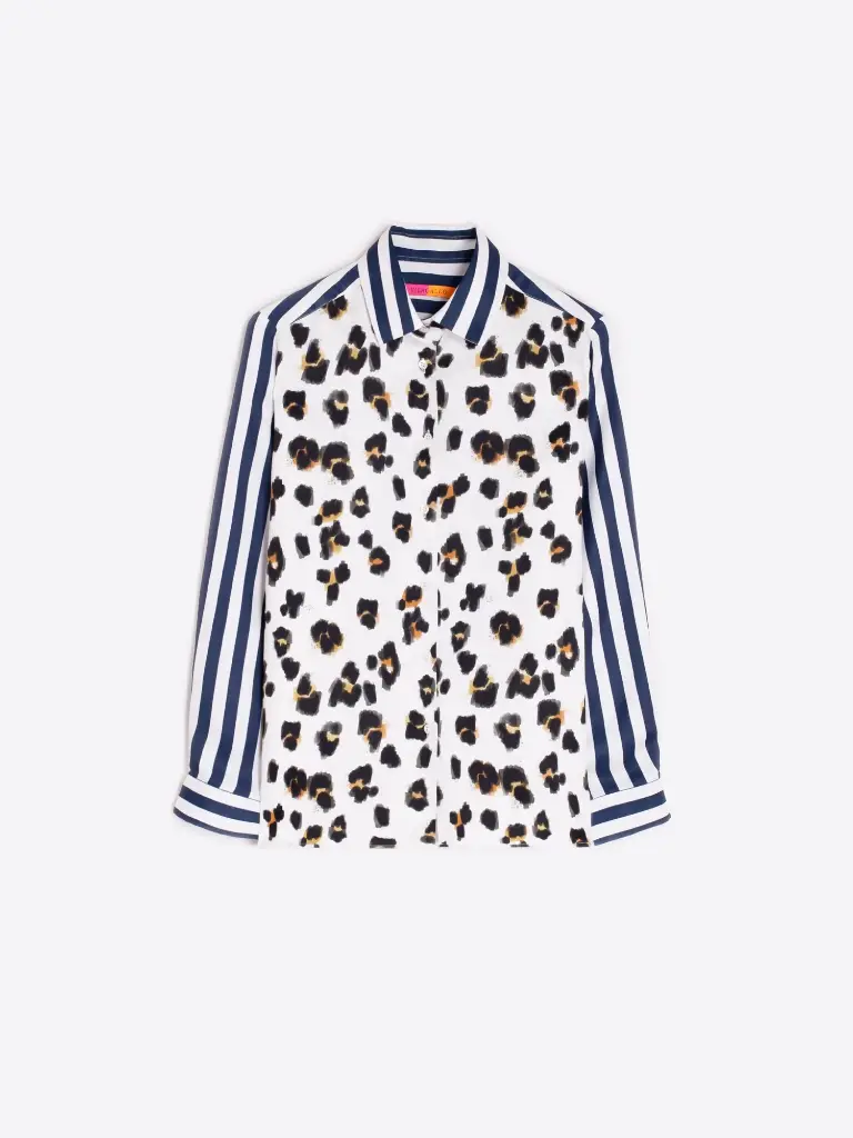 VILAGALLO Chemise FLORES LEOPARDO