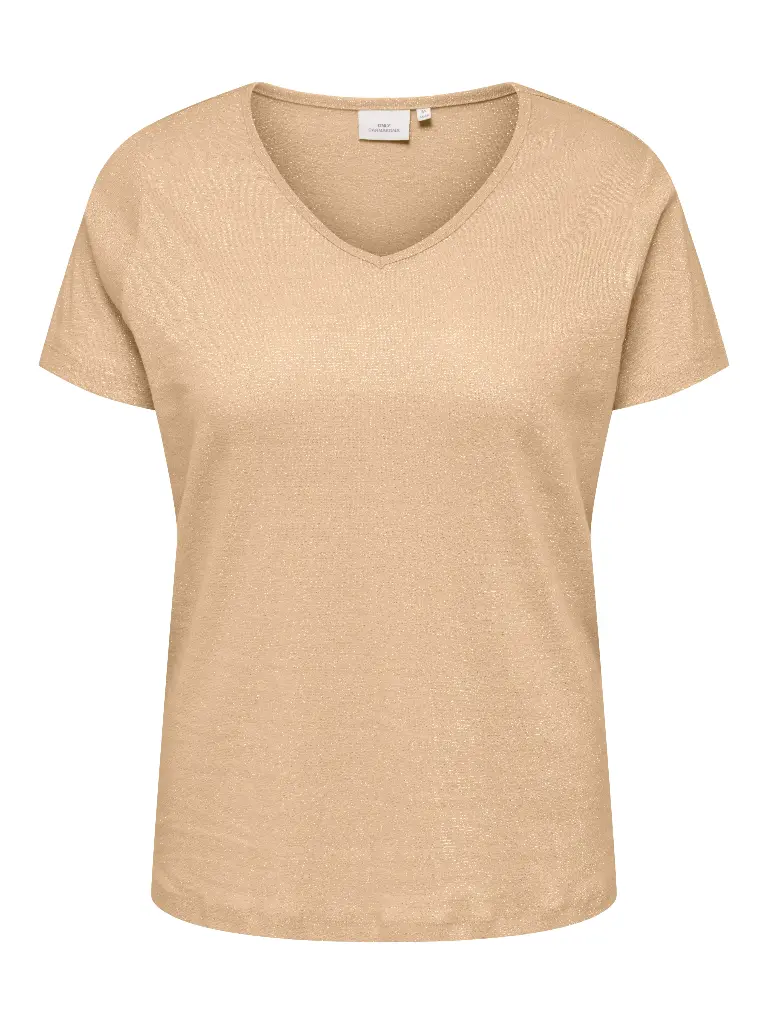 CARMAKOMA CARMELODI SS V-NECK TOP JRS DORE