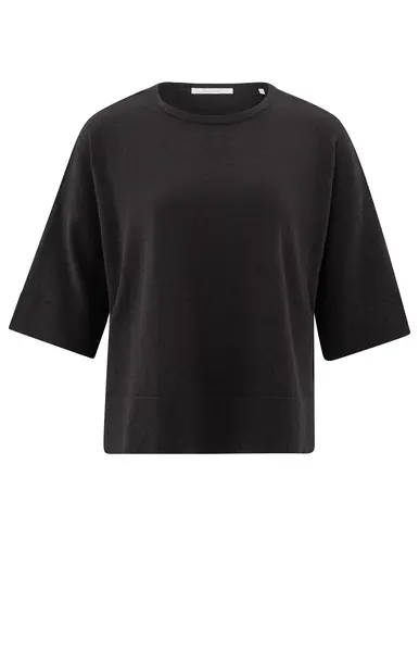 YAYA T-shirt à maille fine oversize 01-000454-503 Phantom