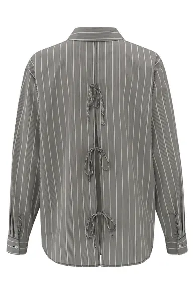 YAYA Chemise rayée avec noeuds dans le dos 01-201143-503