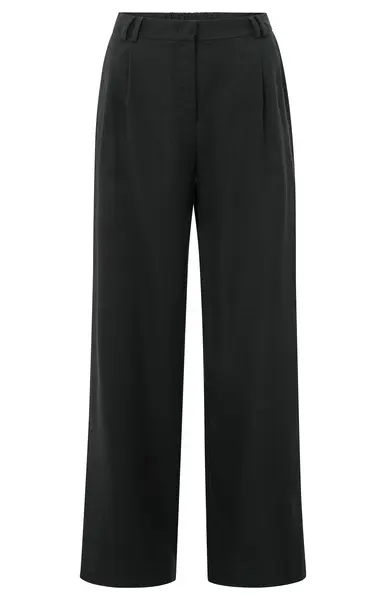 YAYA Pantalon en lin mélangé 01-301196-505 WASHED BLACK