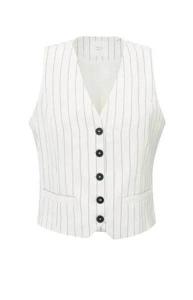 YAYA Gilet en lin mélangé 01-521003-505 SAND LINEN 