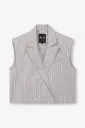 ALIX THE LABEL PINSTRIPE WAISTCOAT Lurex