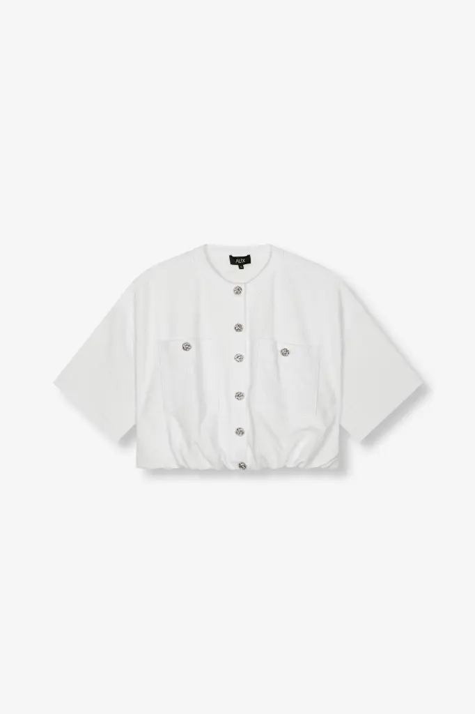 ALIX THE LABEL BOUCLE CARDIGAN