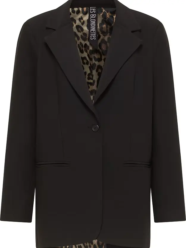 LES BLONDINETTES Blazer oversize noir intérieur léo
