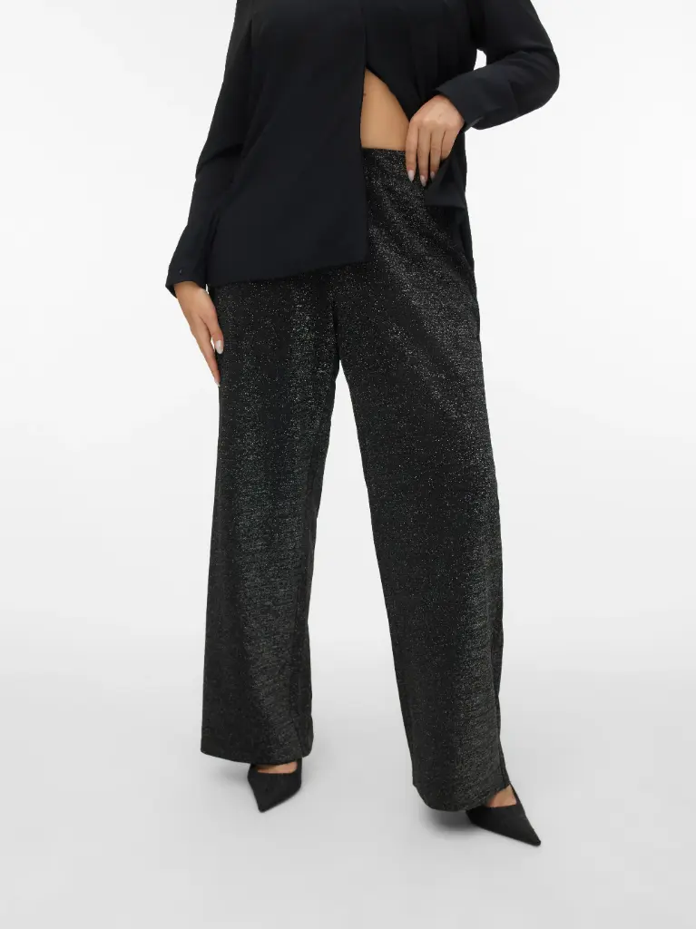 VERO MODA CURVE VMCBERLIN MW WIDE GLITTER PANT CUR  (44)
